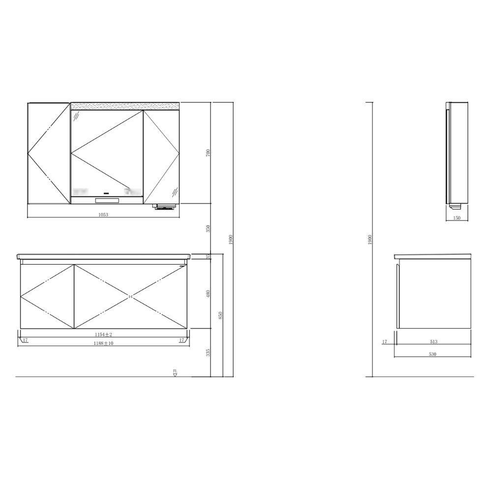 Bộ tủ chậu & tủ gương size 120cm JOMOO A3112-18BE-1