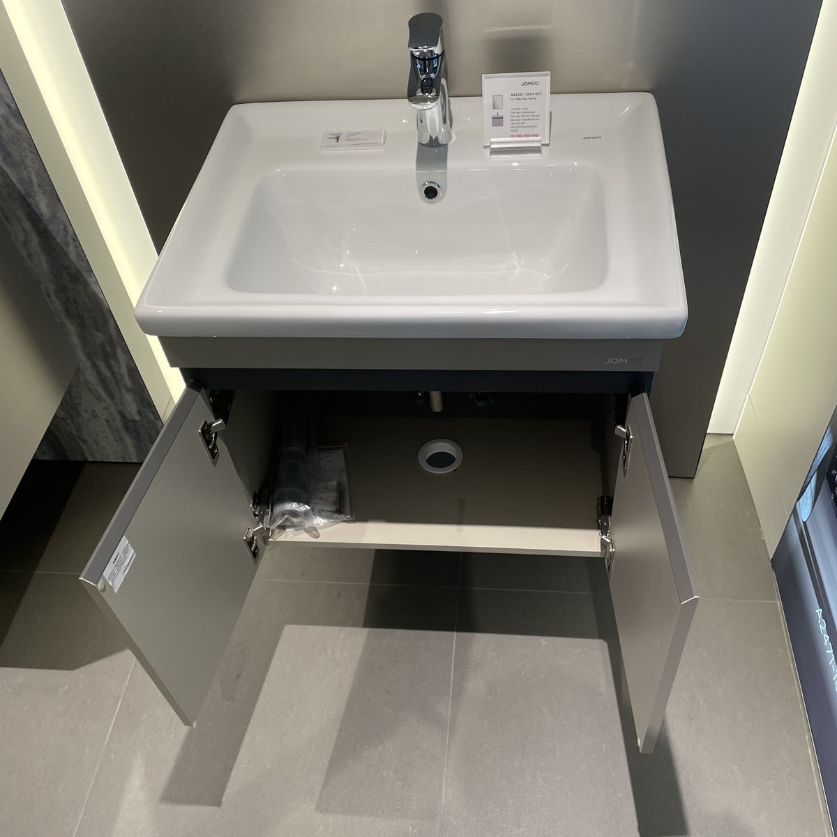 Bộ tủ chậu & tủ gương size 60cm JOMOO XA2021-127H-I011