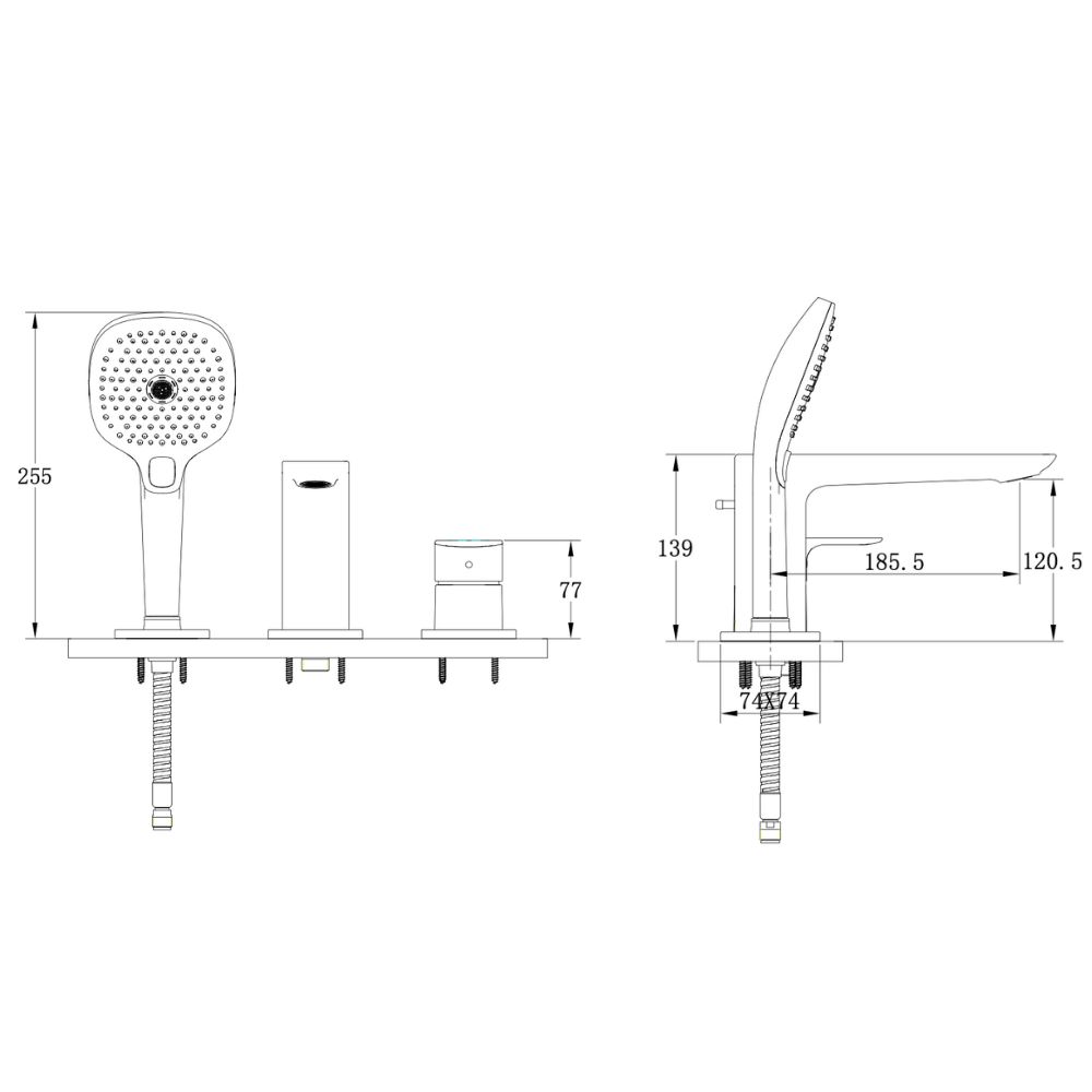 Vòi bồn tắm gắn bồn JOMOO 39033-717/1A-1