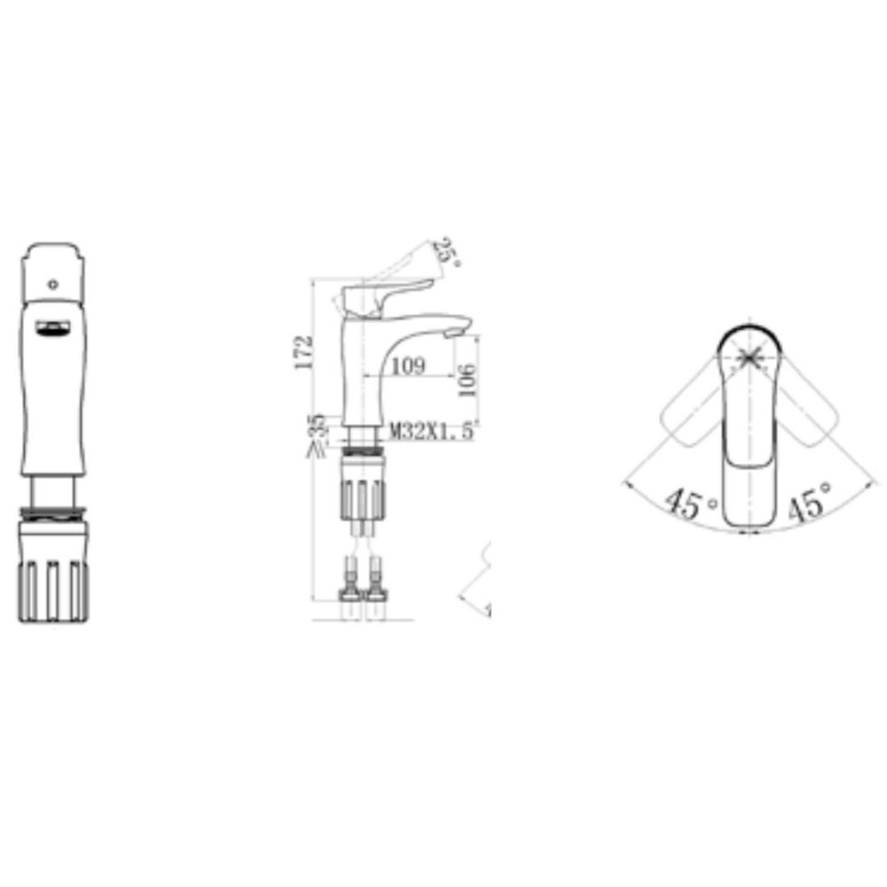 Vòi chậu lavabo nóng lạnh JOMOO 32150-526/1B-Z