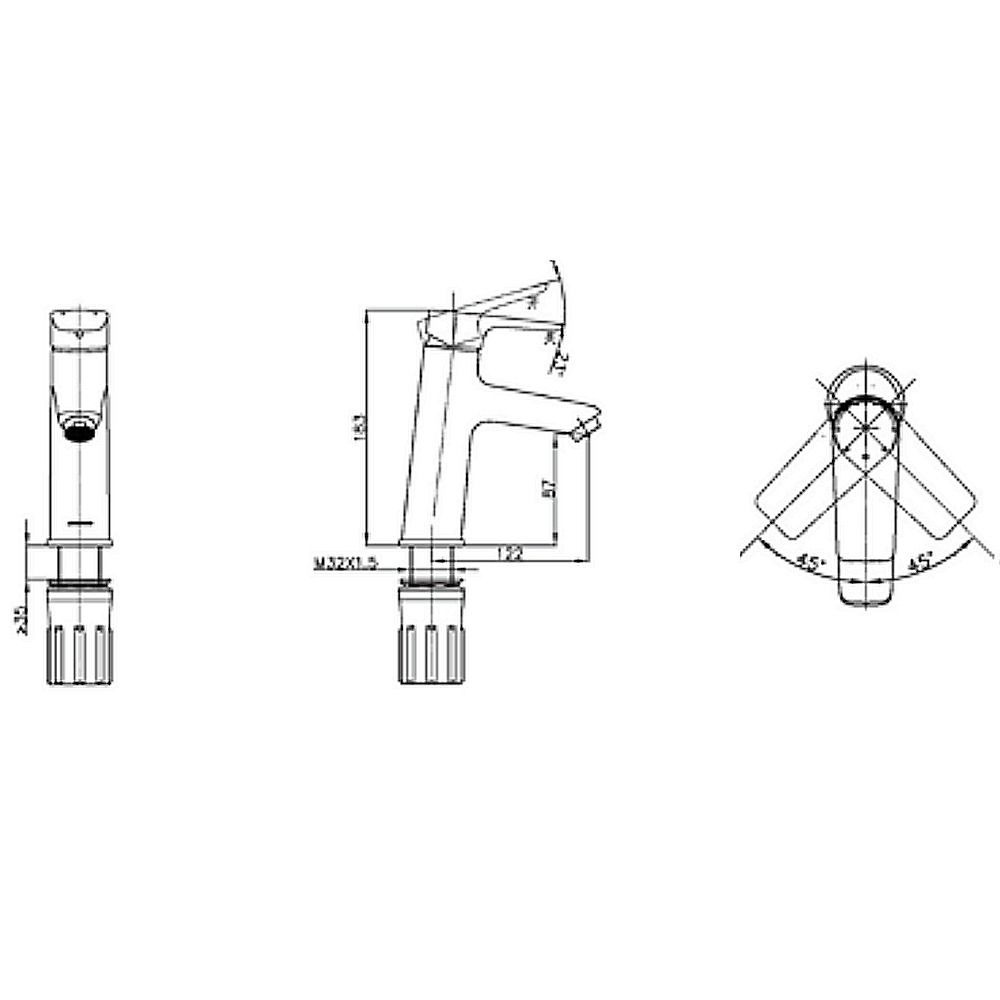 Vòi chậu lavabo nóng lạnh JOMOO 32316-473/1B-I01T