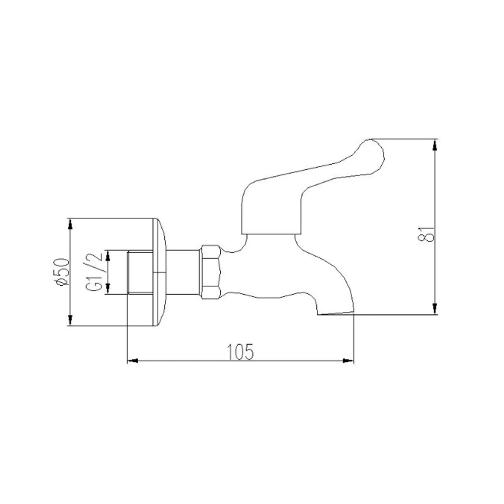 Vòi lạnh gắn tường JOMOO 7101-238/1C-I011