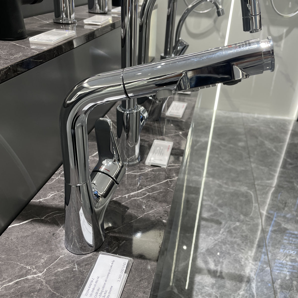 Vòi rửa chén bát nóng lạnh 2 chế độ xả JOMOO 32394-649/1B-Z