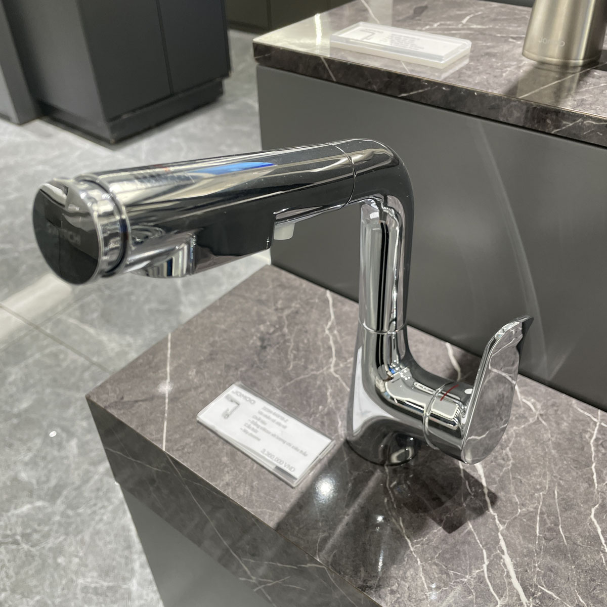 Vòi rửa chén bát nóng lạnh 2 chế độ xả JOMOO 32394-649/1B-Z