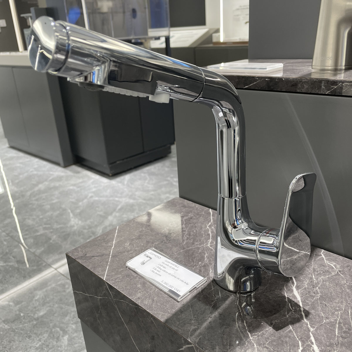 Vòi rửa chén bát nóng lạnh 2 chế độ xả JOMOO 32394-649/1B-Z