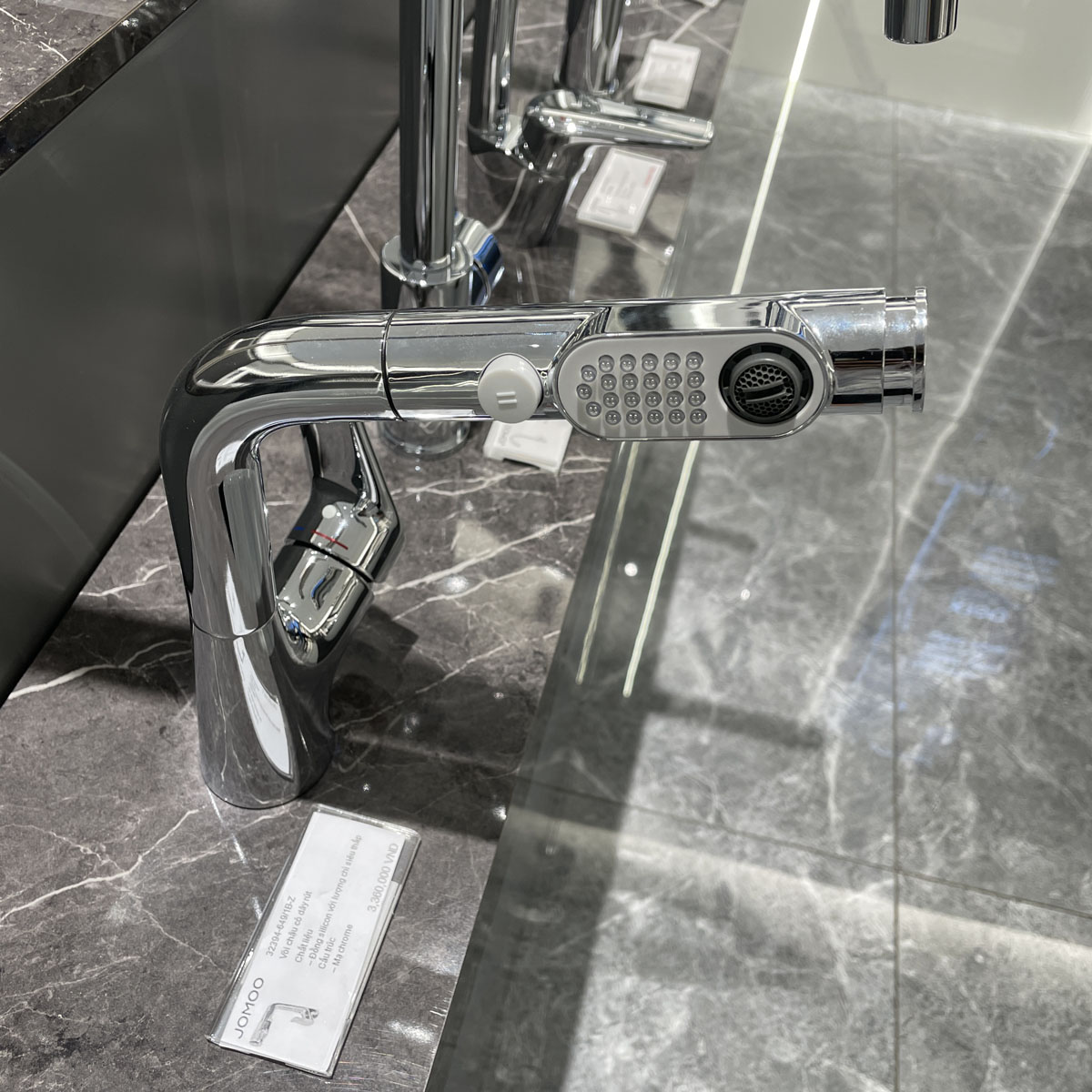 Vòi rửa chén bát nóng lạnh 2 chế độ xả JOMOO 32394-649/1B-Z