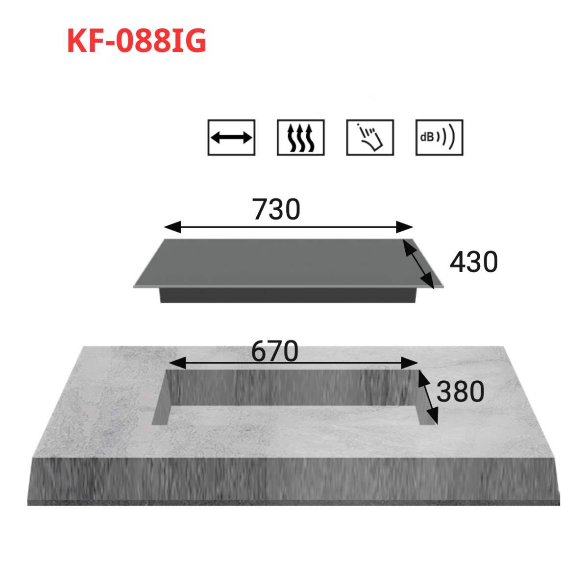 Bếp kết hợp 1 từ 1 gas KAFF KF-088IG
