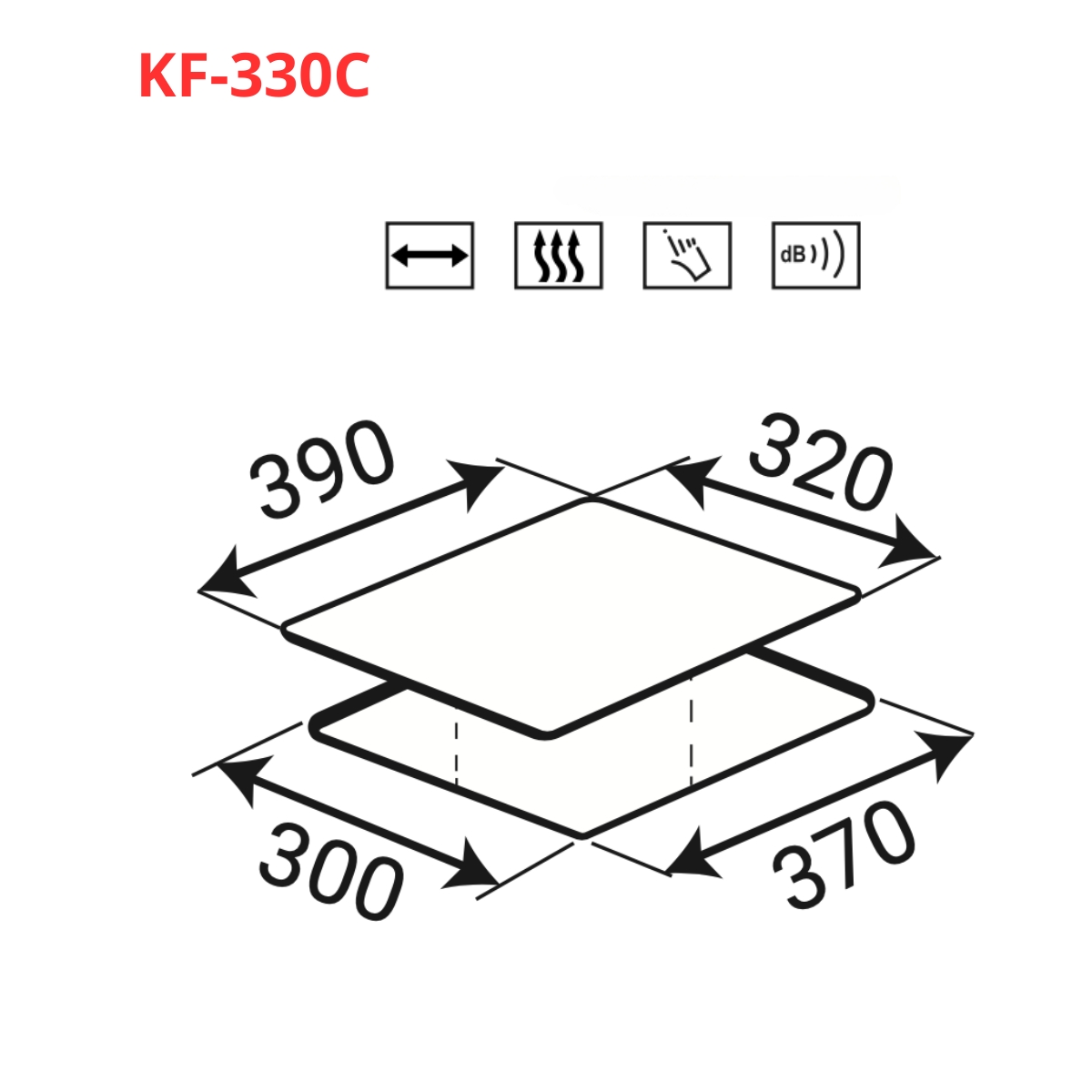Bếp điện hồng ngoại đơn domino KAFF KF-330C