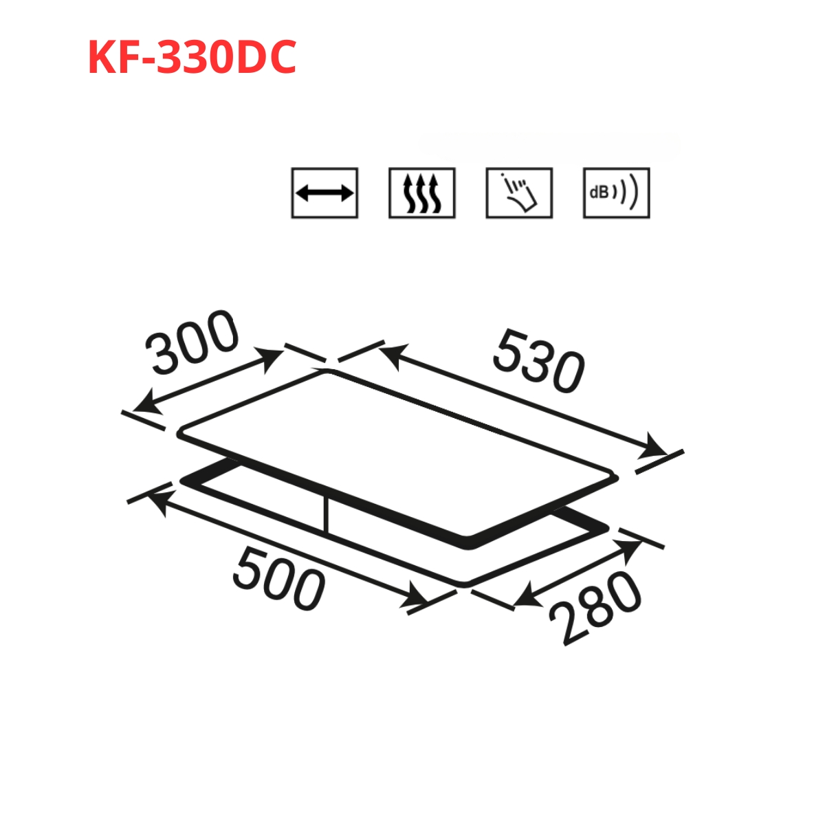 Bếp điện hồng ngoại đôi domino KAFF KF-330DC