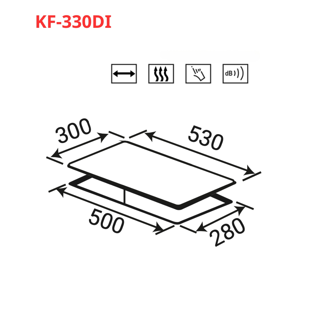 Bếp điện từ đôi domino KAFF KF-330DI