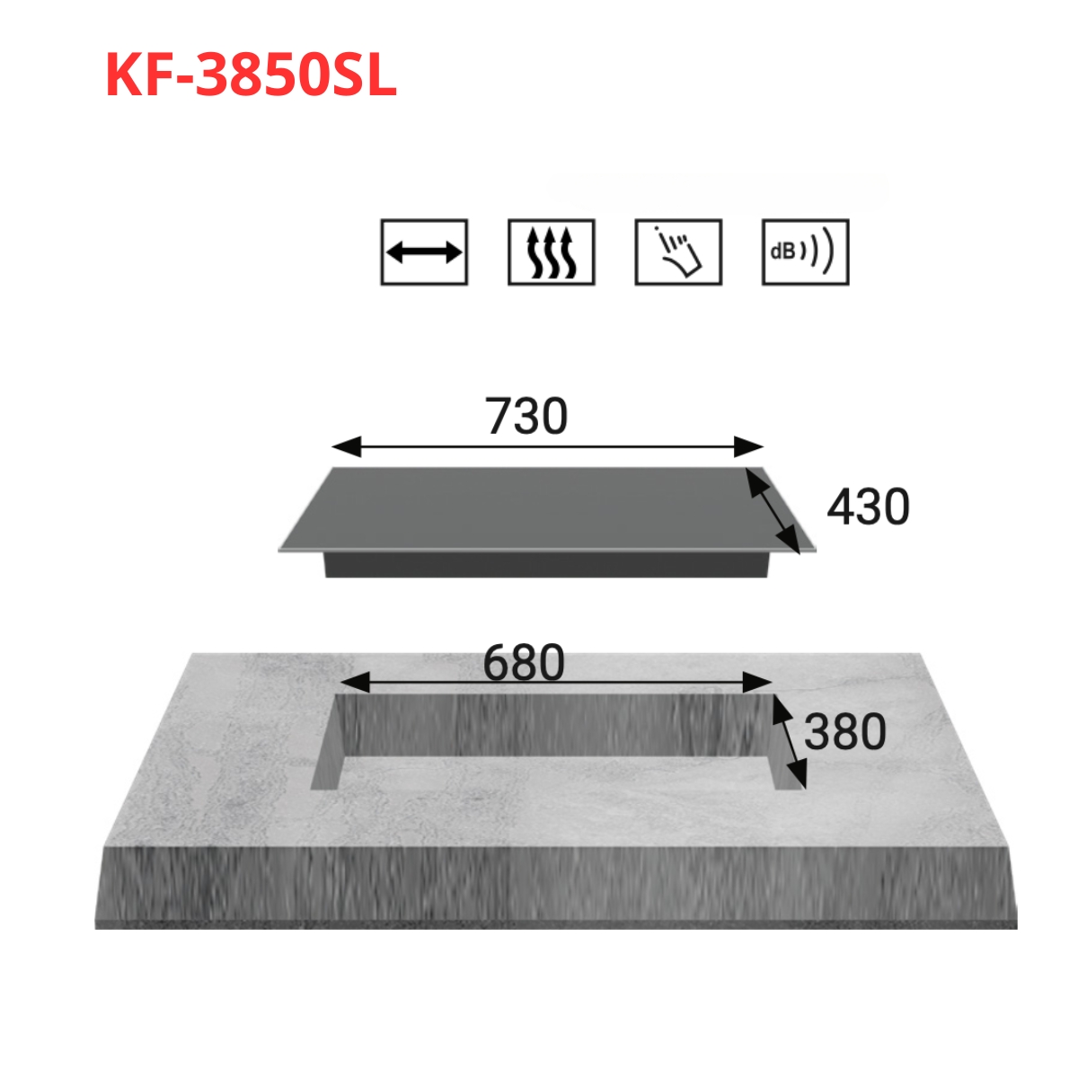 Bếp điện từ đôi KAFF KF-3850SL