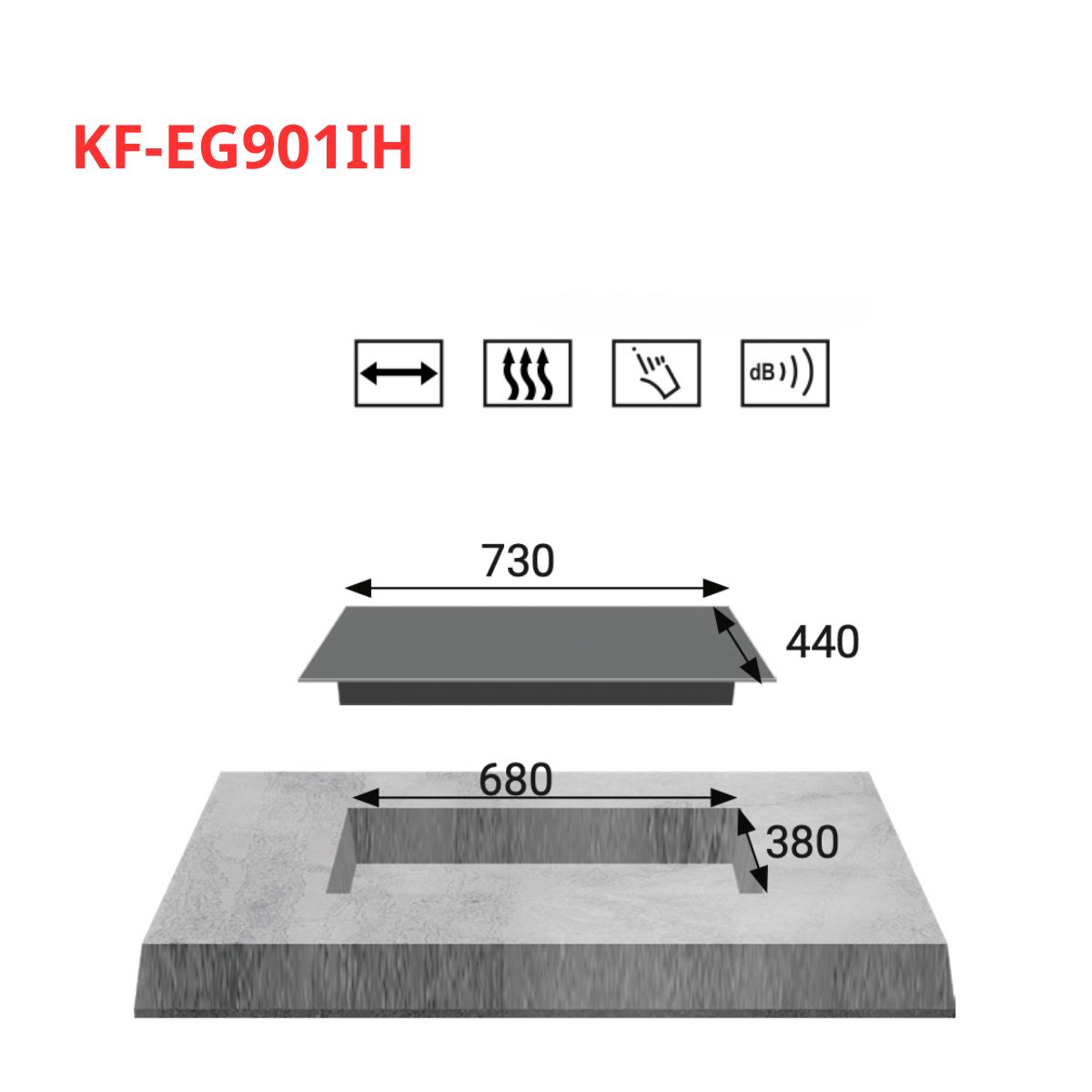 Bếp điện từ đơn và 1 hồng ngoại KAFF KF-EG901IH