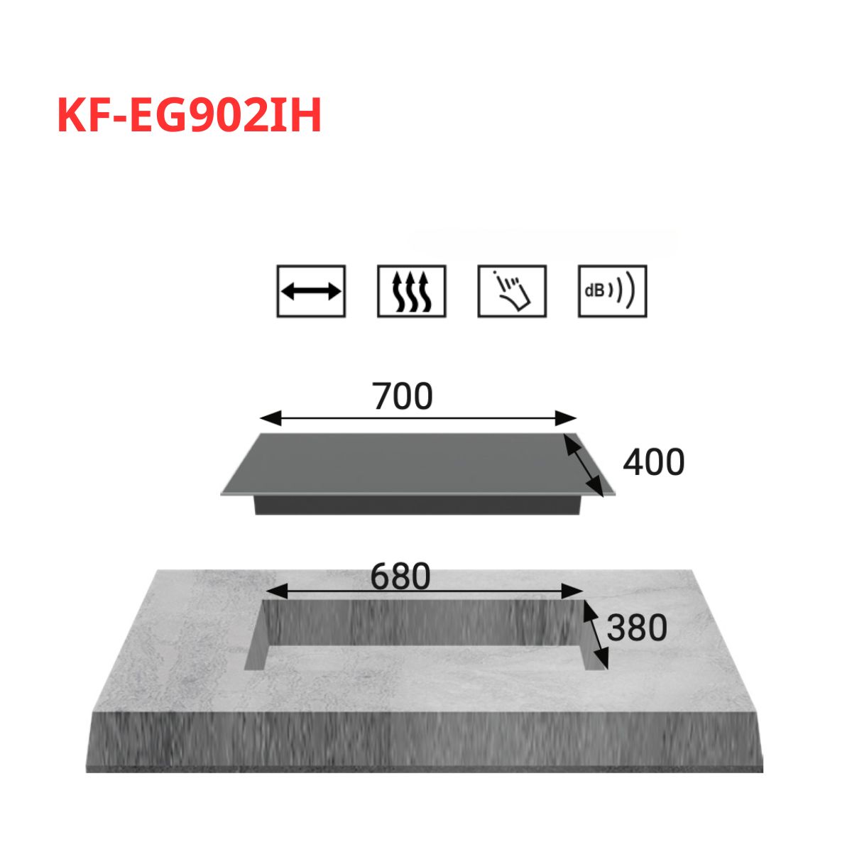 Bếp điện từ đơn và 1 hồng ngoại KAFF KF-EG902IH