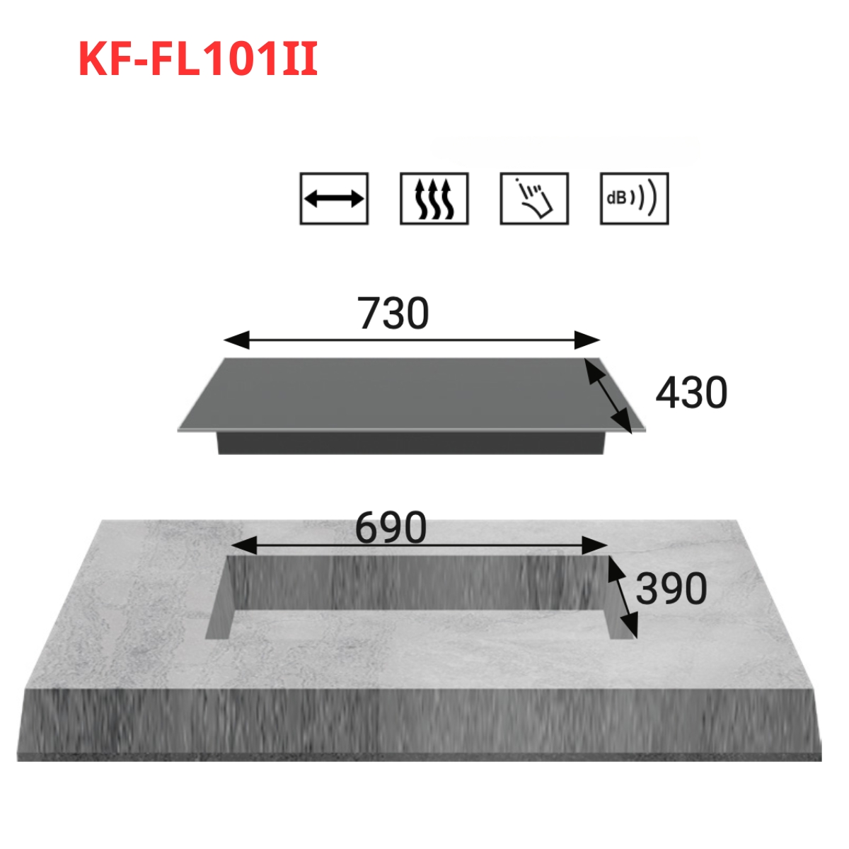 Bếp điện từ đôi KAFF KF-FL101II