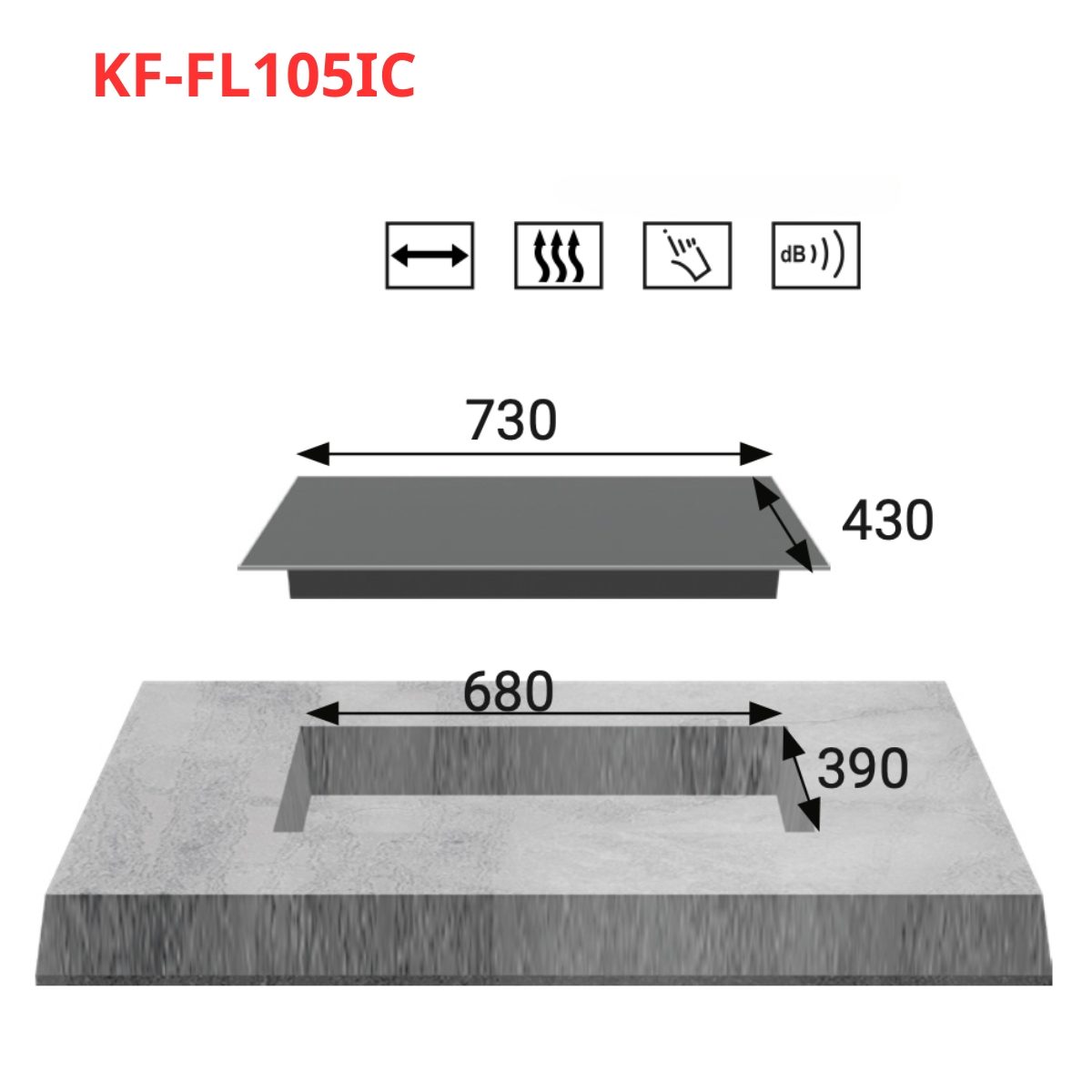 Bếp điện từ đơn và 1 hồng ngoại KAFF KF-FL105IC