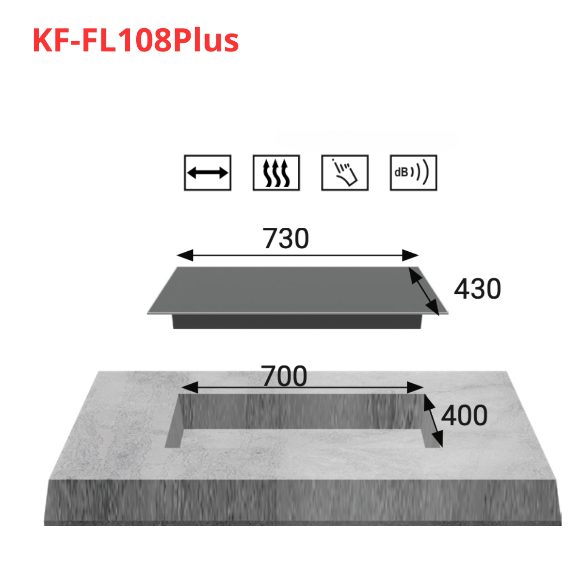 Bếp điện từ đơn và 1 hồng ngoại KAFF KF-FL108Plus