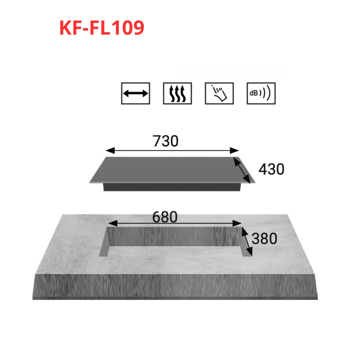 Bếp điện từ đơn và 1 hồng ngoại KAFF KF-FL109
