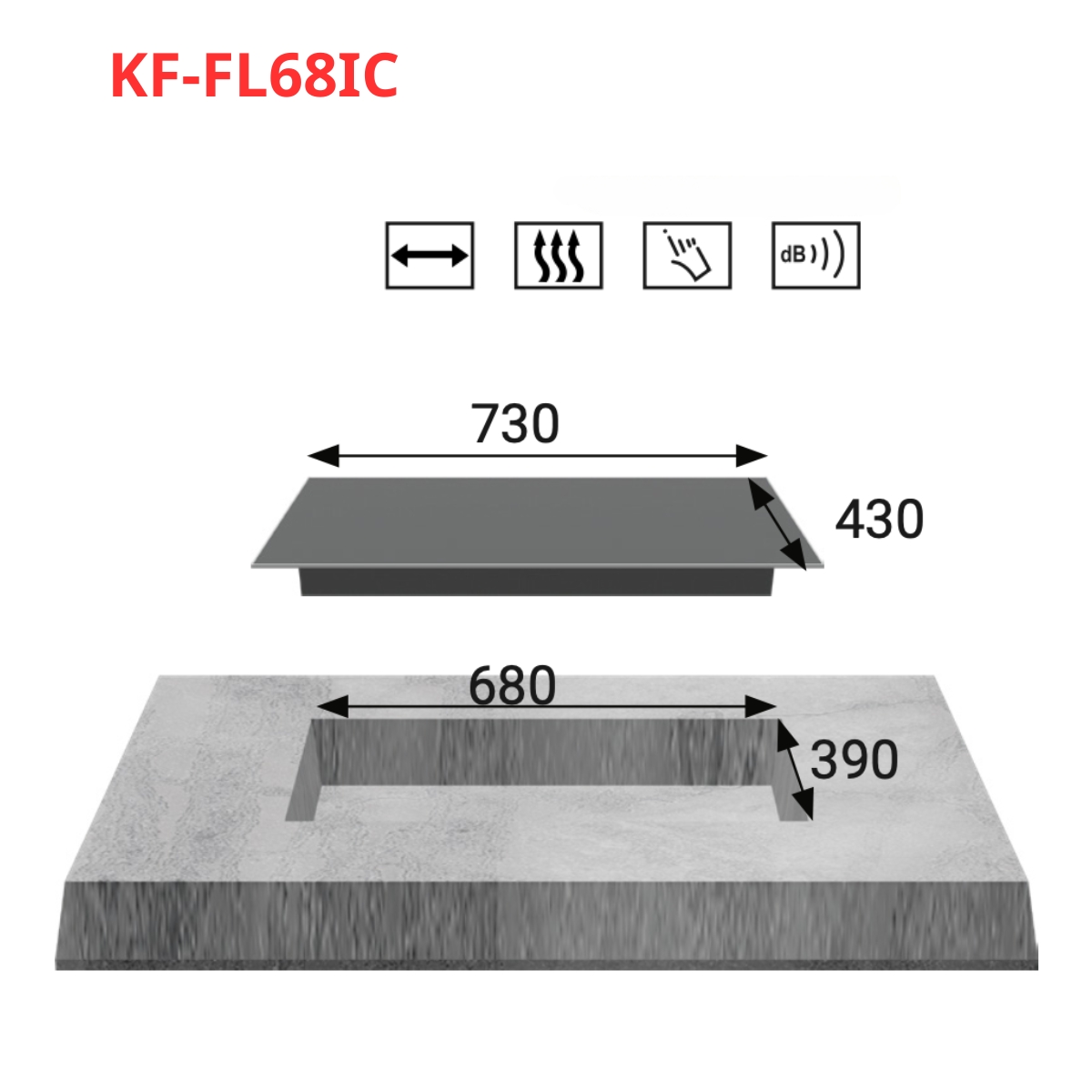 Bếp điện từ đơn và 1 hồng ngoại KAFF KF-FL68IC New Plus