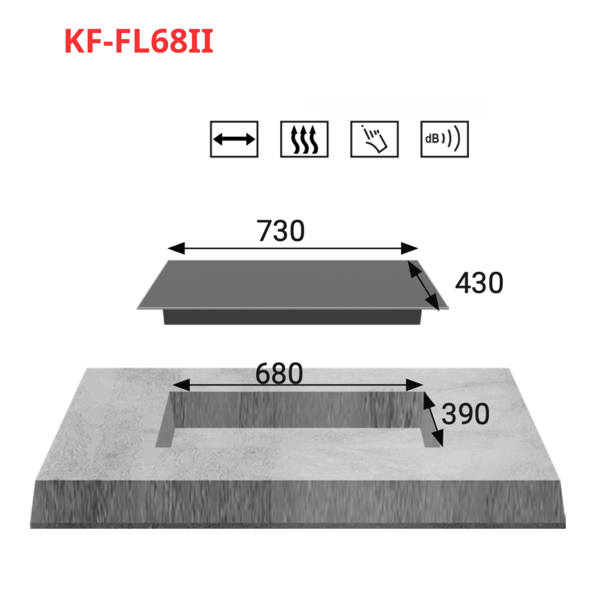 Bếp điện từ đôi KAFF KF-FL68II New Plus