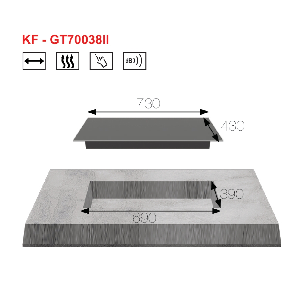 Bếp điện từ đôi KAFF KF-GT70038II
