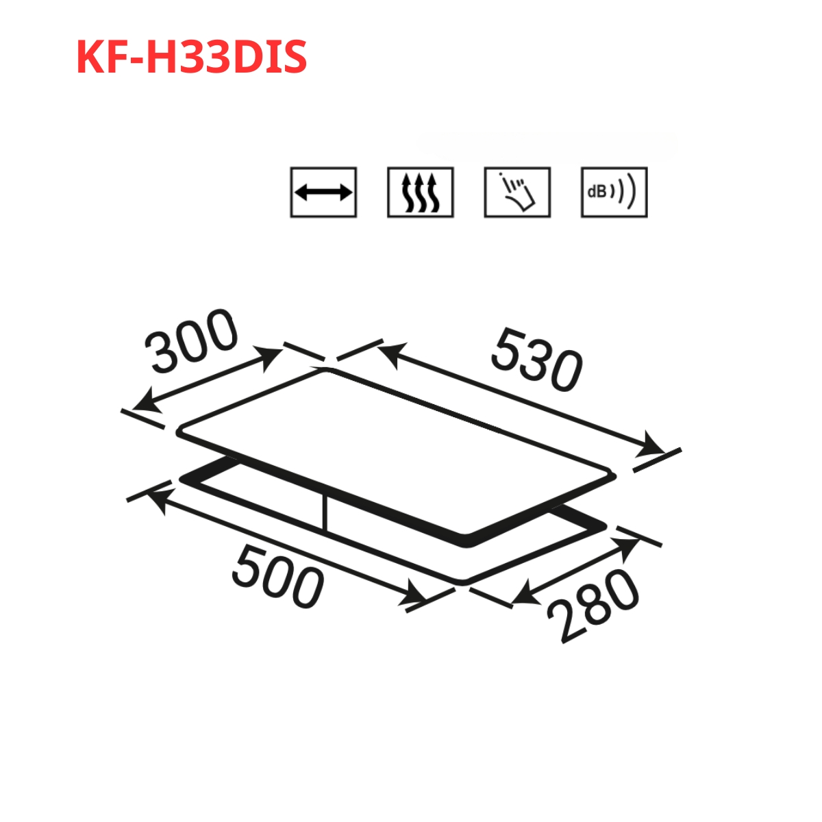 Bếp điện từ đôi domino KAFF KF-H33DIS