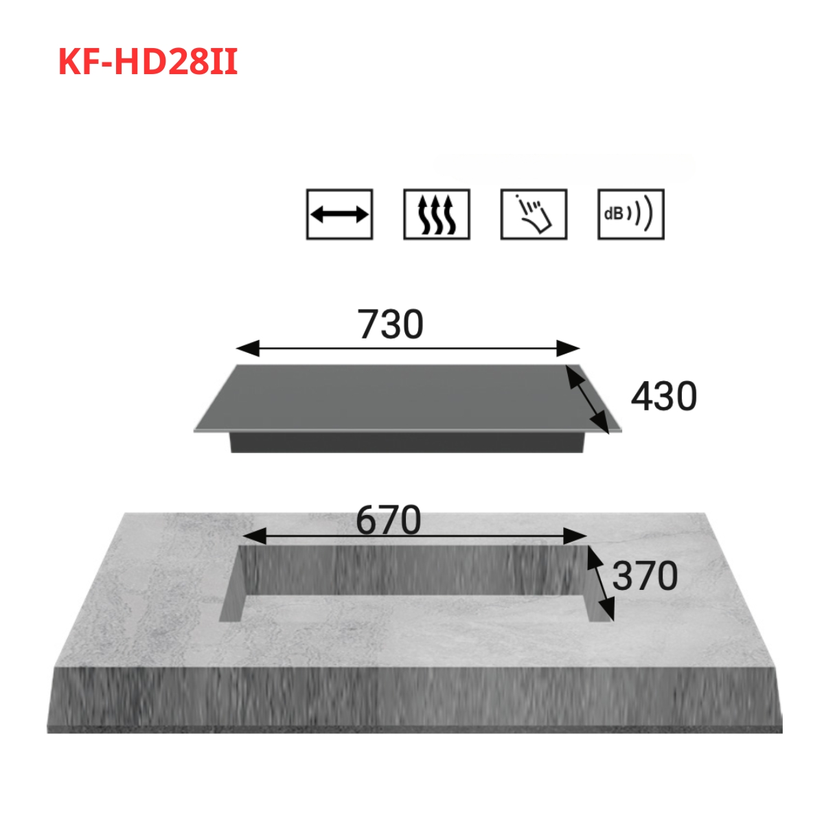 Bếp điện từ đôi KAFF KF-HD28II