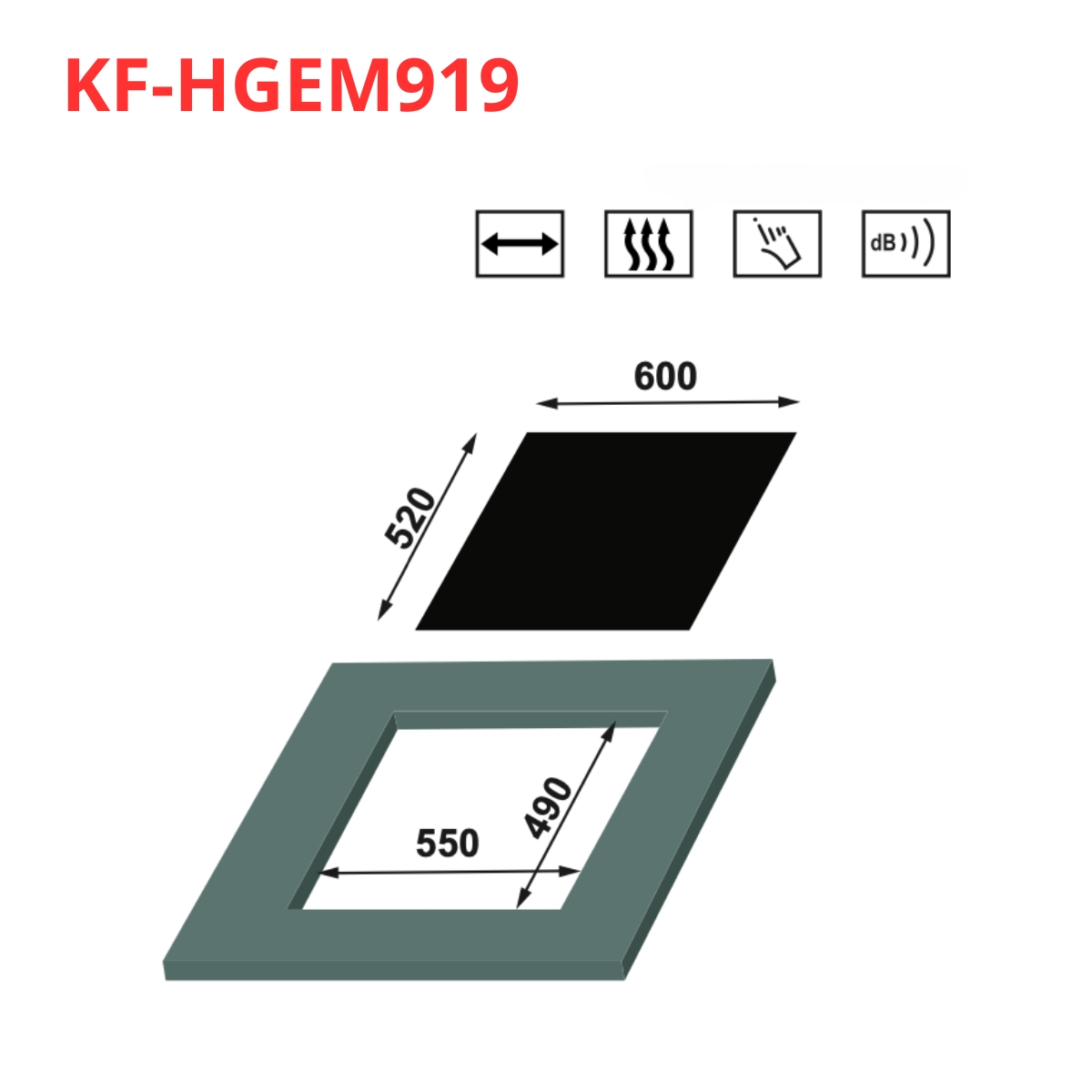 Bếp điện từ đa điểm 4 vùng nấu KAFF KF-HGEM919
