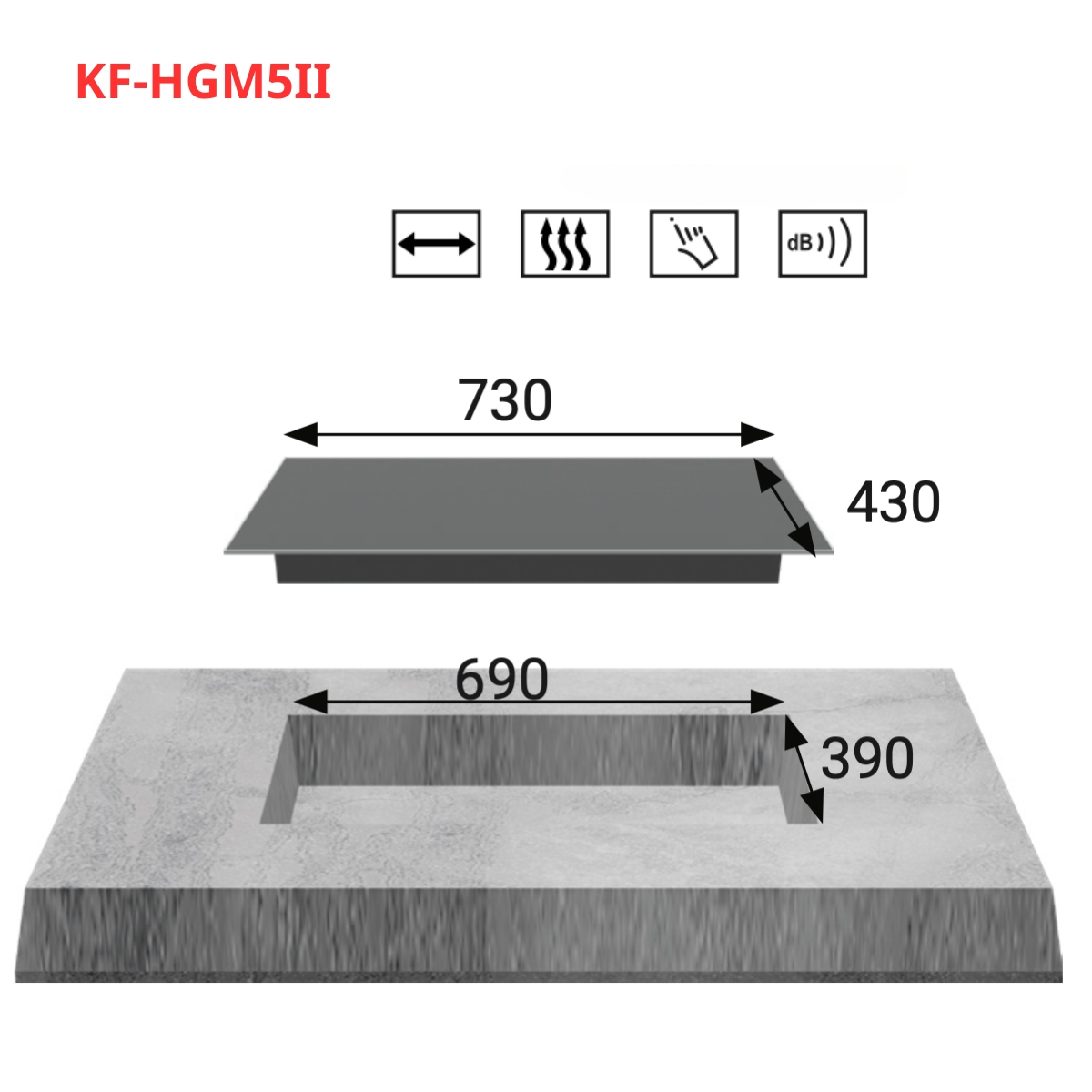 Bếp điện từ đôi KAFF KF-HGM5II (KF-HMG5II)