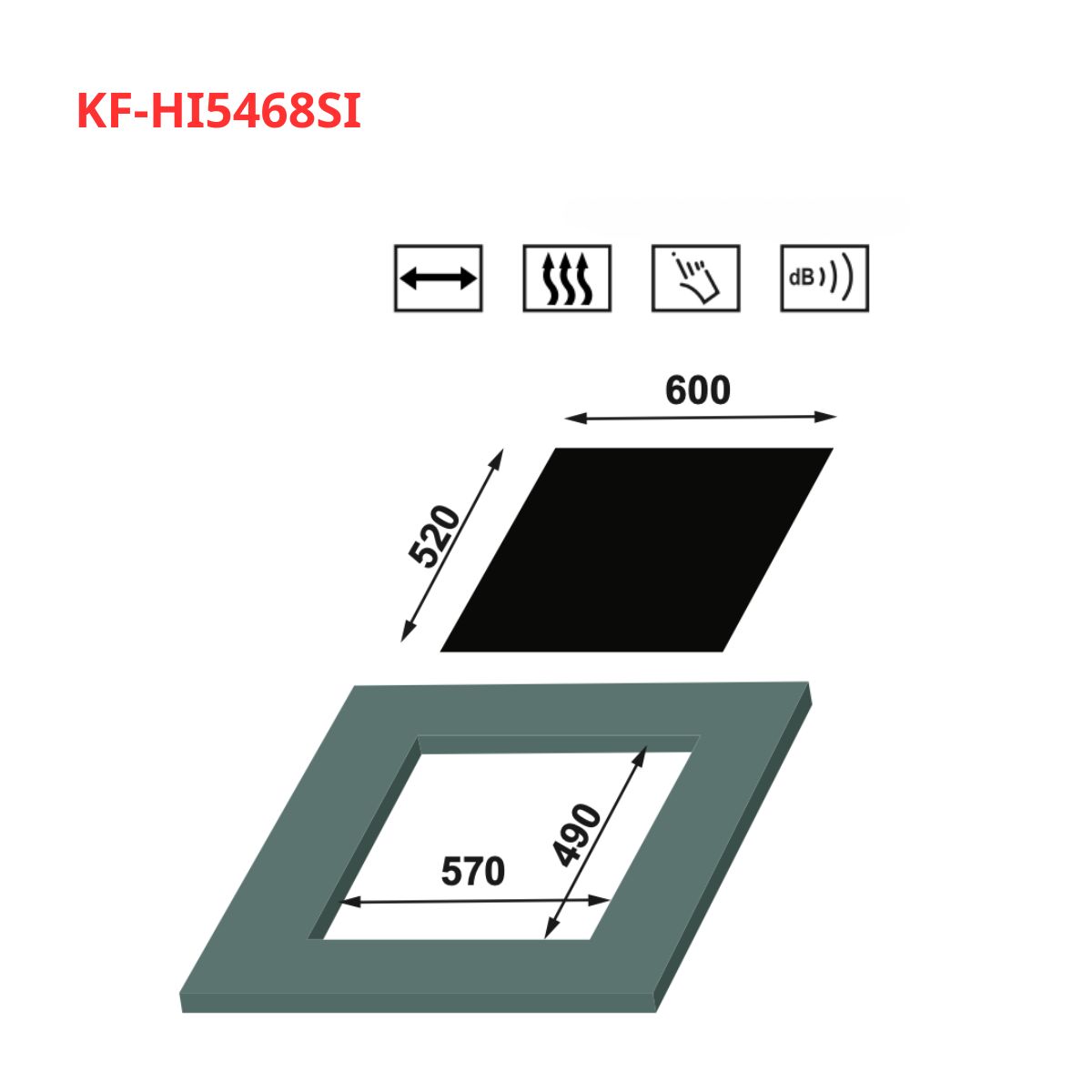 Bếp điện từ 3 vùng nấu KAFF KF-HI5468SI