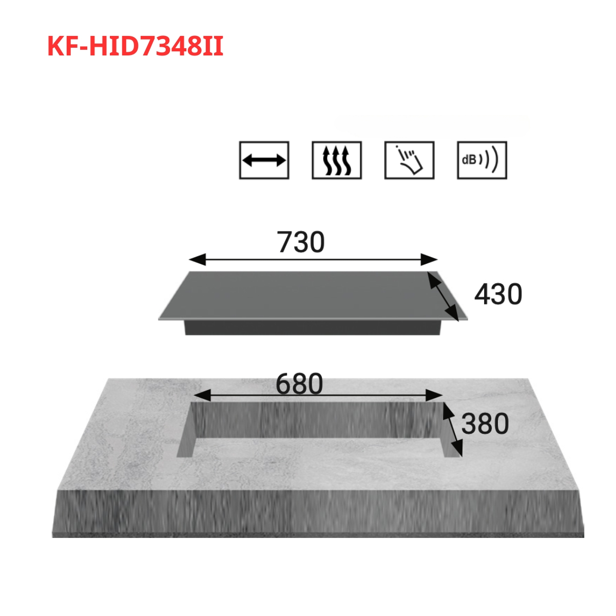 Bếp điện từ đôi KAFF KF-HID7348II
