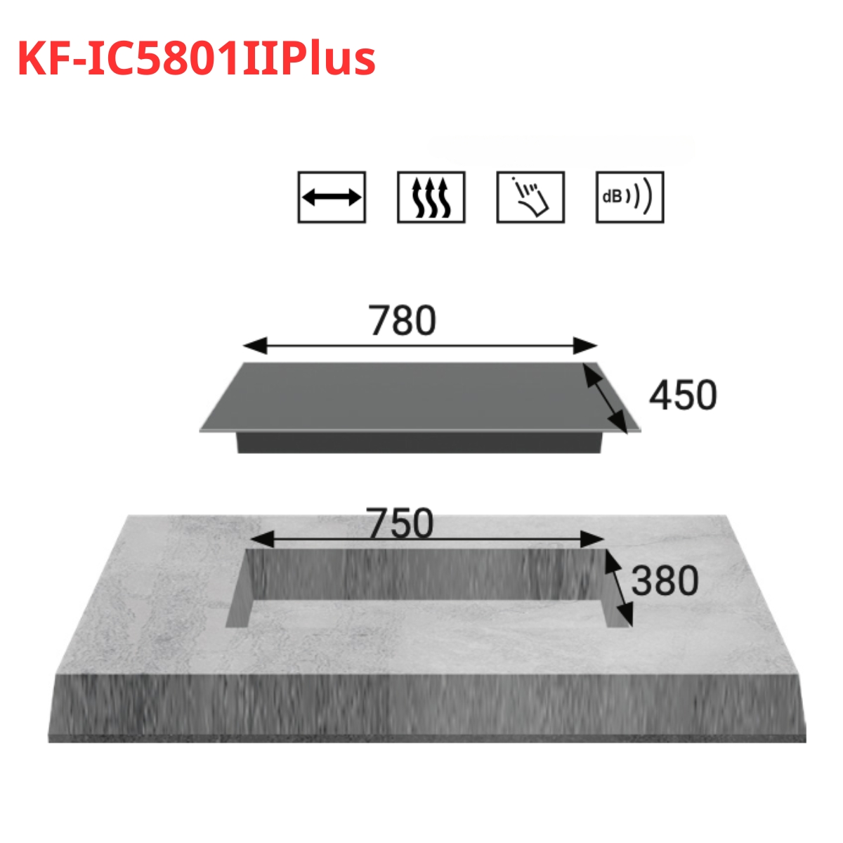 Bếp điện từ 3 vùng nấu KAFF KF-IC5801IIPlus
