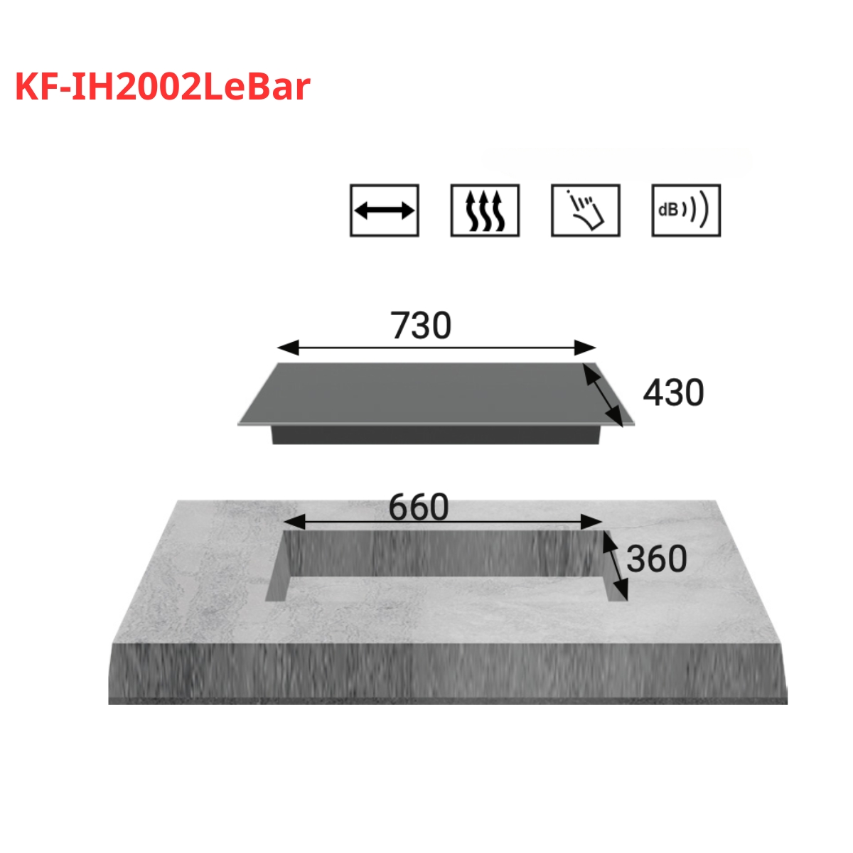 Bếp điện từ đôi KAFF KF-IH2002LeBar