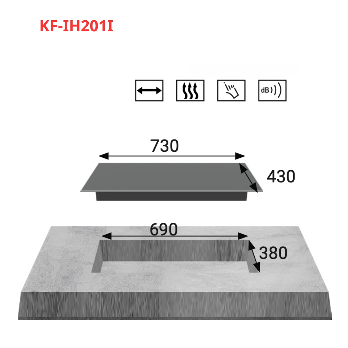 Bếp điện từ đôi KAFF KF-IH201II