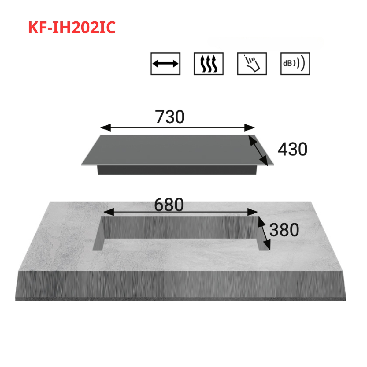 Bếp điện từ đơn và 1 hồng ngoại KAFF KF-IH202IC