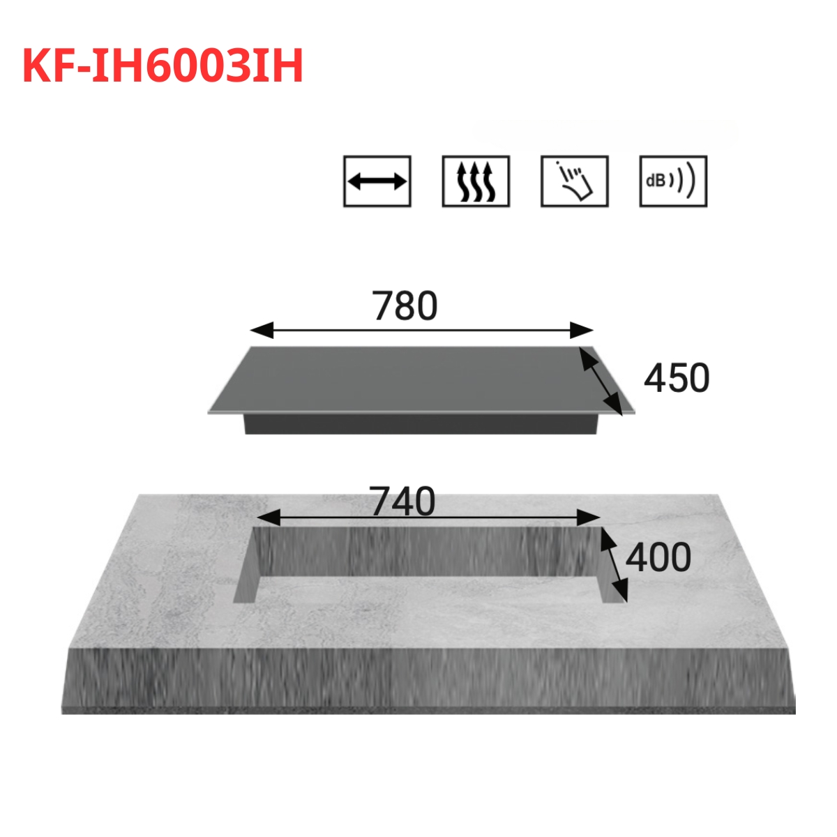 Bếp điện từ đôi và 1 hồng ngoại KAFF KF-IH6003IH