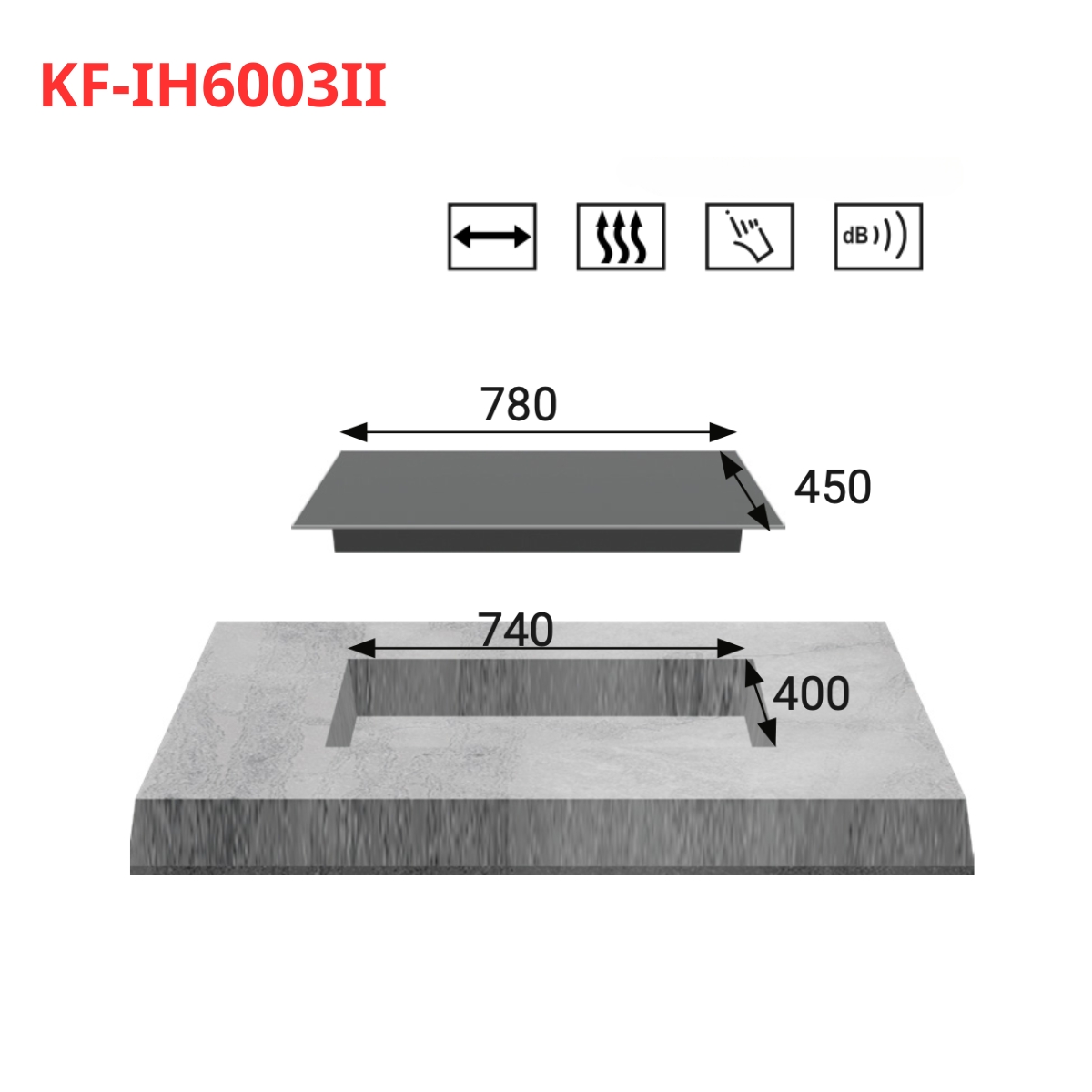 Bếp điện từ 3 vùng nấu KAFF KF-IH6003II