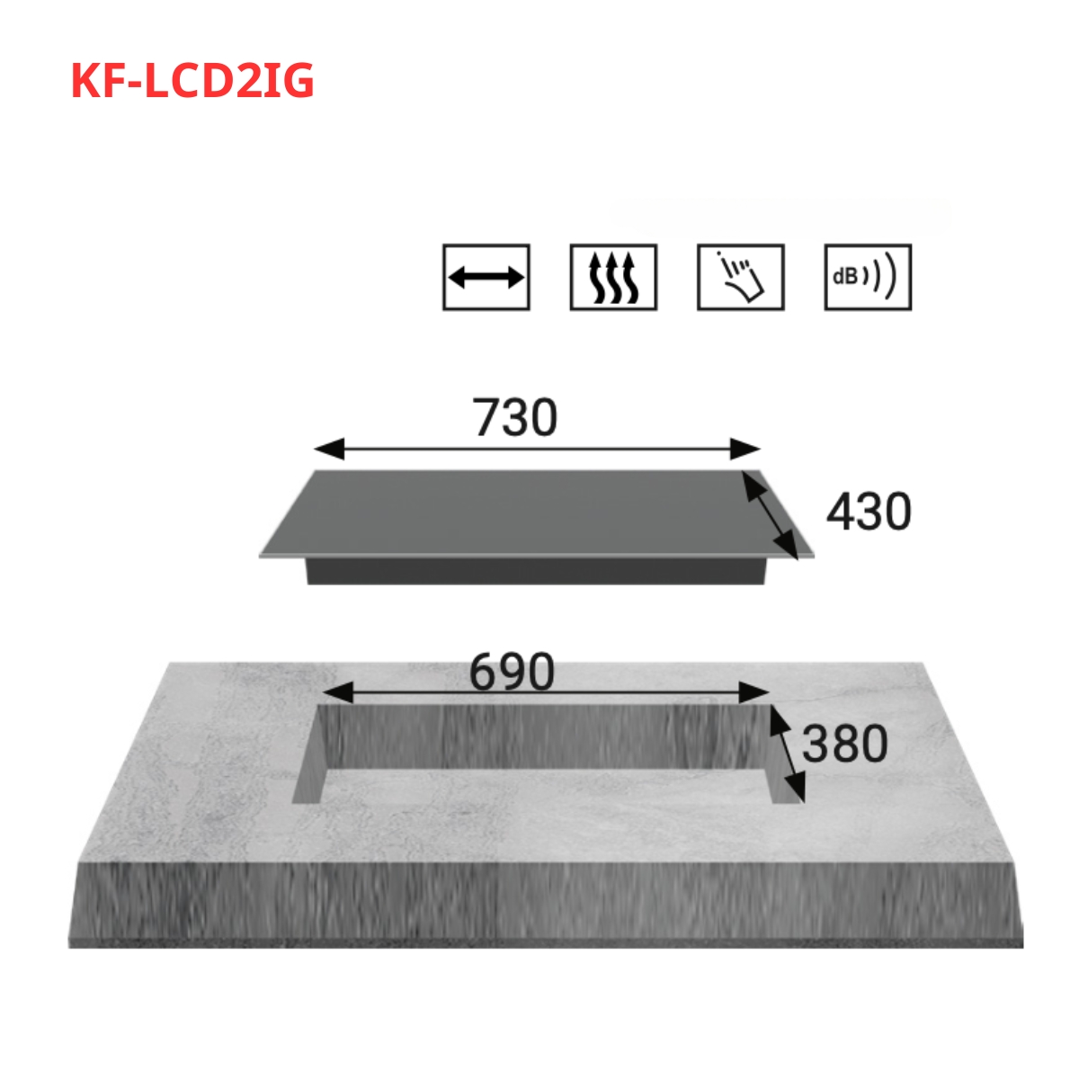 Bếp điện từ đôi KAFF KF-LCD2IG