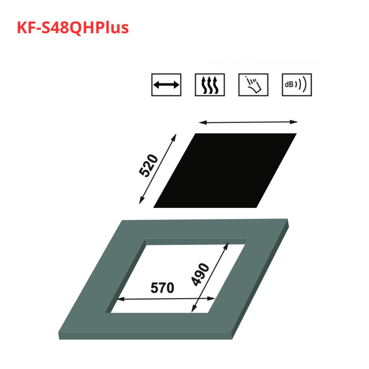 Bếp điện từ đôi và 1 hồng ngoại KAFF KF-S48QHPlus