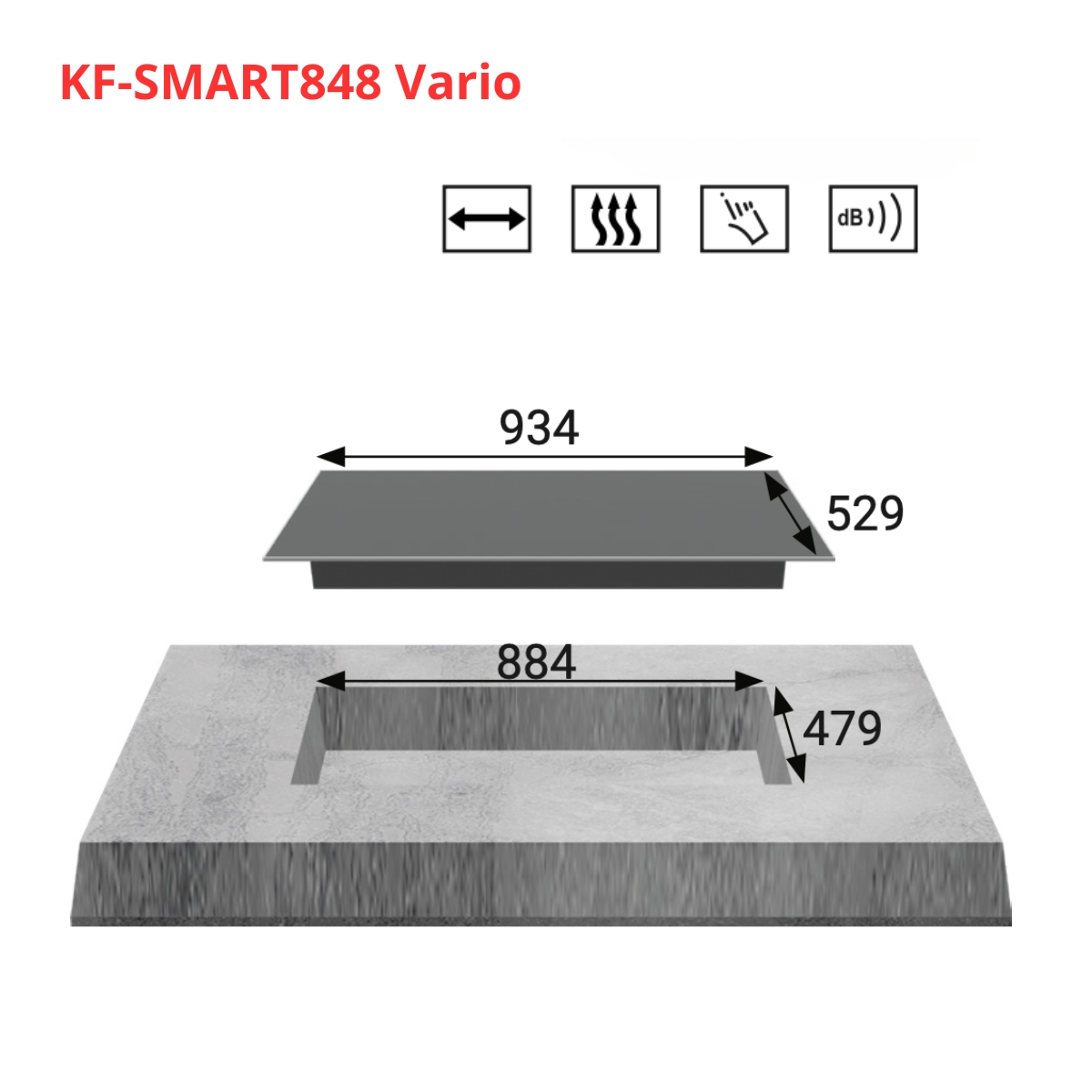 Bản vẽ kỹ thuật bếp điện từ đa điểm KAFF KF-Smart848Vario