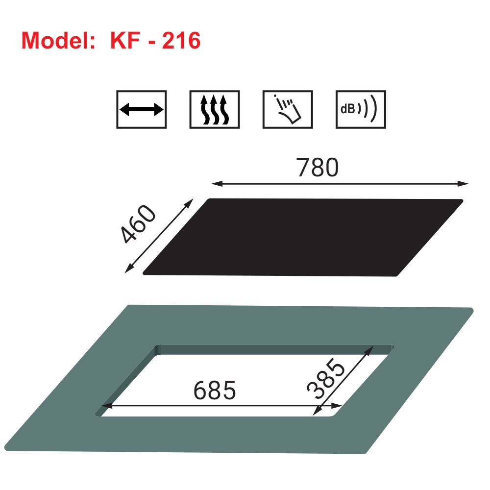 Bếp gas âm 2 lò KAFF KF-216