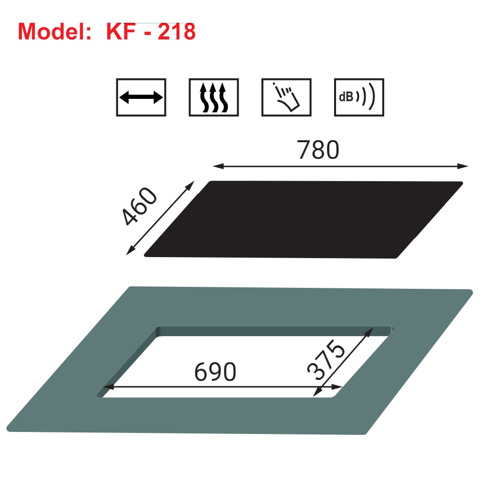Bếp gas âm 2 lò KAFF KF-218