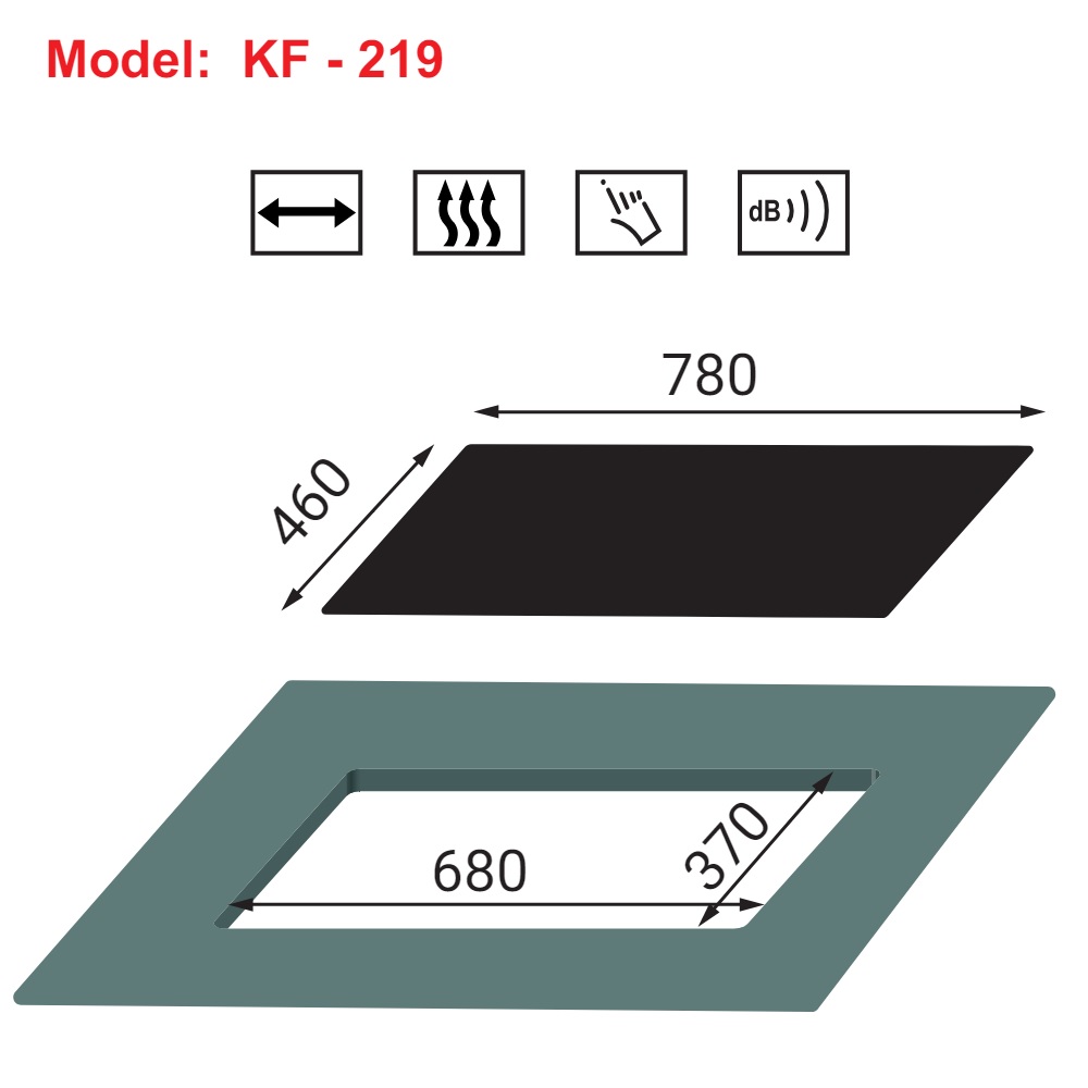 Bếp gas âm 2 lò KAFF KF-219