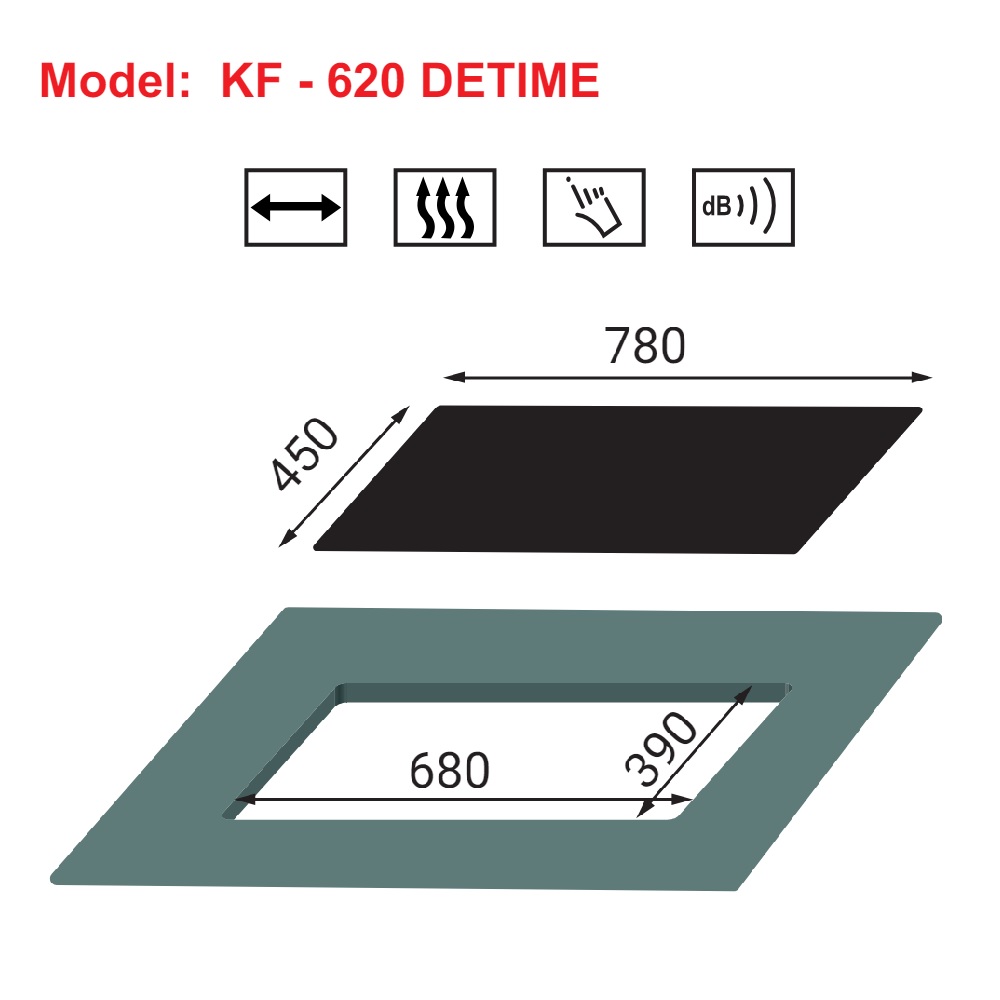 Bếp gas âm 3 lò KAFF KF-620DETIME