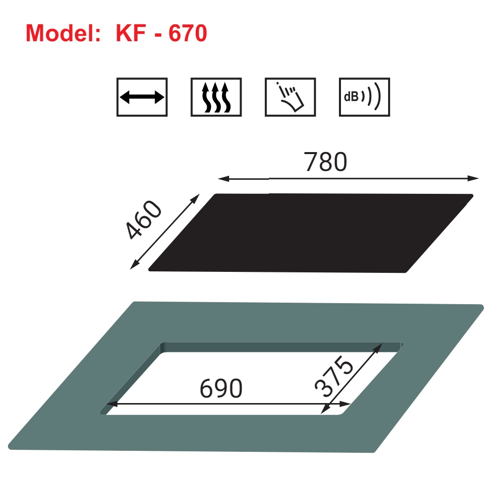 Bếp gas âm 2 lò KAFF KF-670