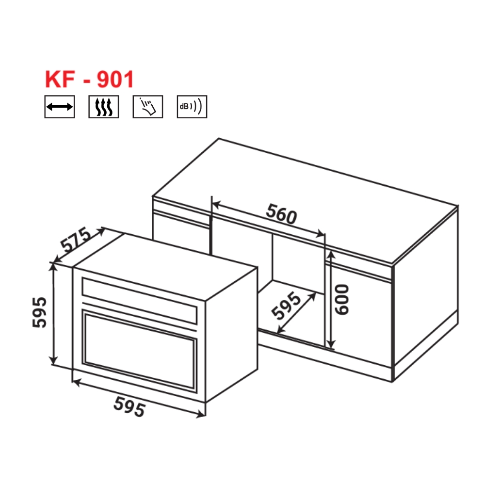 Lò nướng dung tích 60L KAFF KF-901