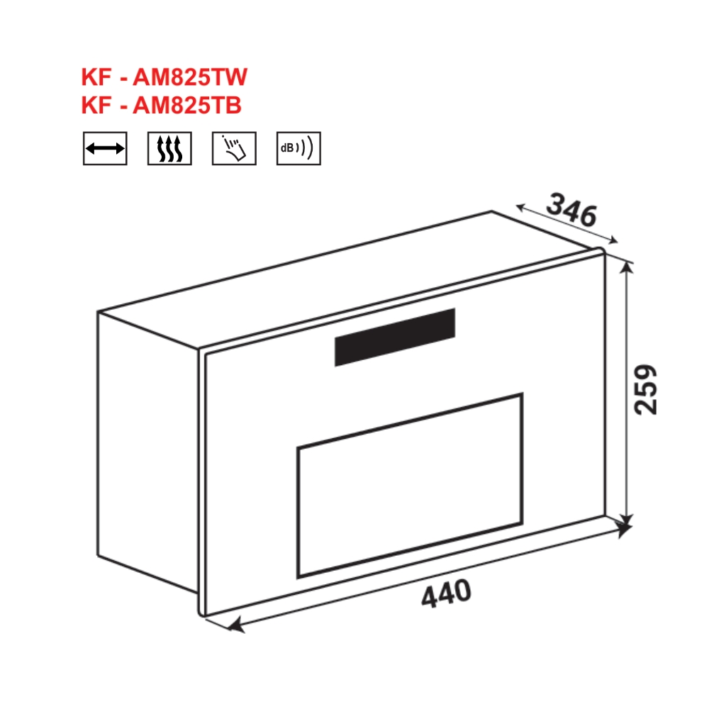 Lò vi sóng kết hợp nướng KAFF KF-AM825TW / KF-AM825TB