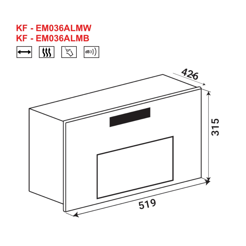 Lò vi sóng kết hợp nướng KAFF KF-EM036ALMW / KF-EM036ALMB