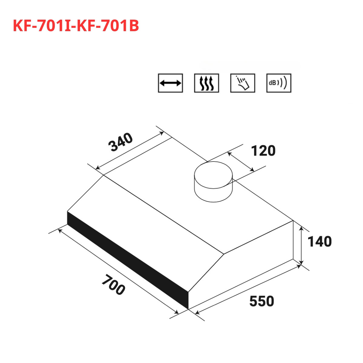 Máy hút mùi cổ điển KAFF KF-701I / KF-701B