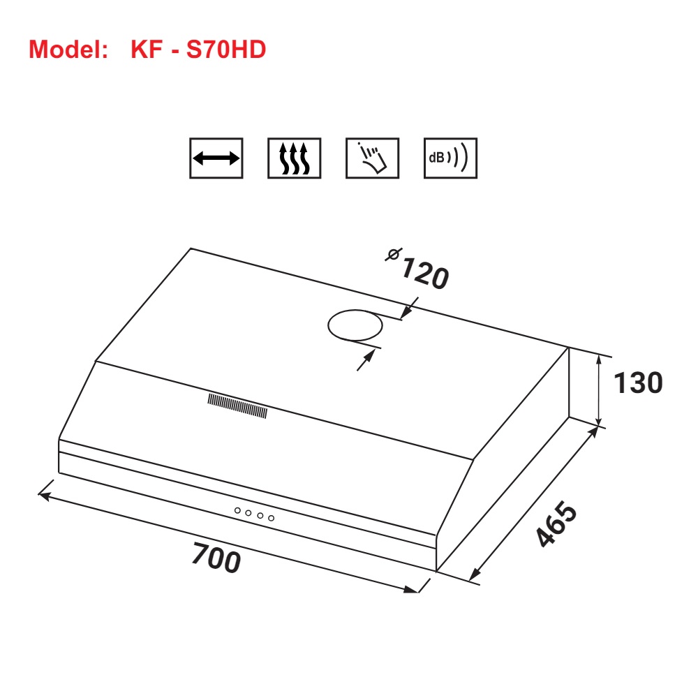 Máy hút mùi KAFF KF-S70HD