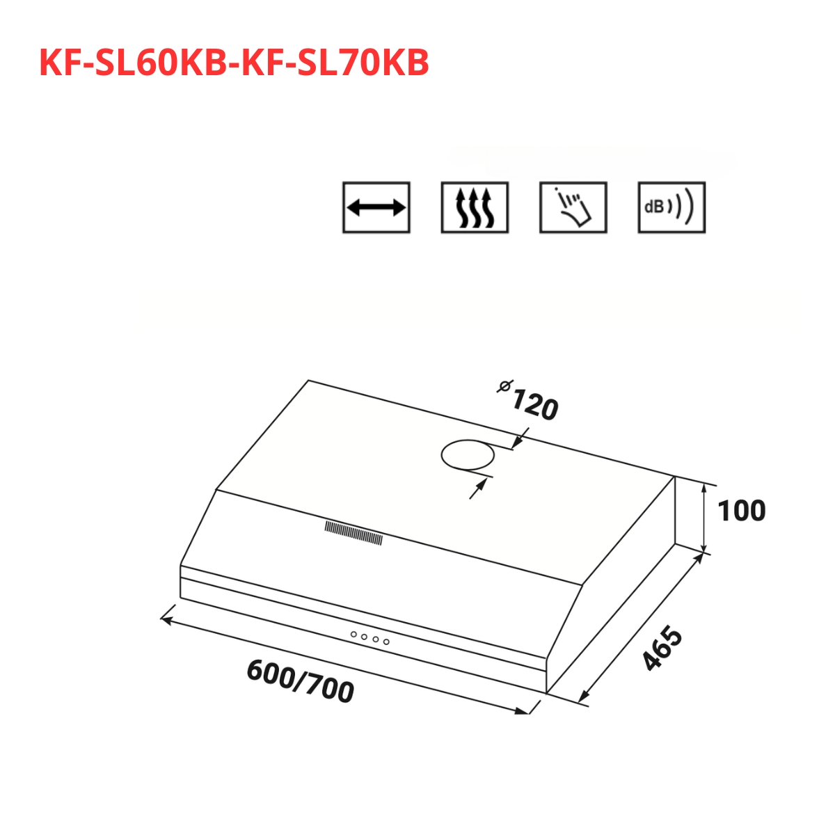 Máy hút mùi cổ điển KAFF KF-SL60KB / KF-SL70KB